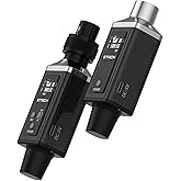 STRICH M3 UHF Wireless Microphone XLR Transmitter and Receiver 16 Channels, 164 ft Range, Plug-on Wireless Mic Adapter for Dynamic & Condenser Mic, Compatible with Audio Mixer, PA System