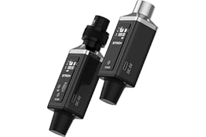 STRICH M3 UHF Wireless XLR Transmitter and Receiver 16 Channels, 164 ft Range, Plug-on Wireless Mic Adapter, Microphone Syste
