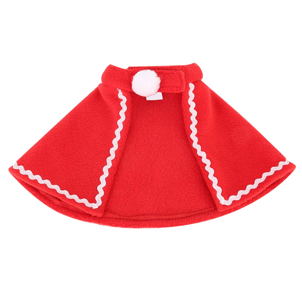 Pet Red Mantle Soft Cute Pet Cloak Rabbit Christmas Clothes Small Pet Festival Costume for Rabbit Guinea Pig Kitten Puppy(2#)