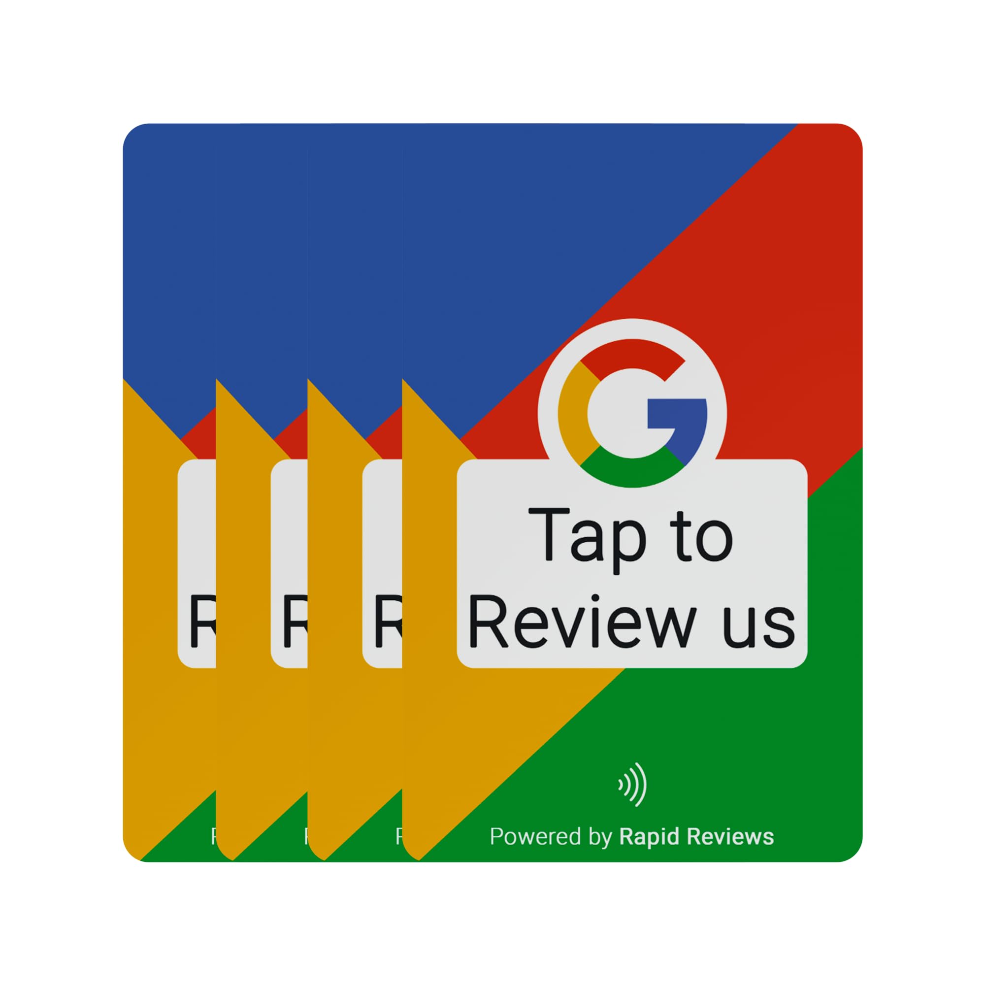 Review us on Google NFC & QR Contactless Card (Colourful, Credit Card (4 Pack))