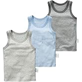 POBIDOBY Toddler Boys' 3 Pack Tank Tops 100% Cotton Sleeveless Undershirts