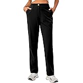 Little Donkey Andy Women's Golf Pants Stretch Quick Dry Travel Pants with Pockets Black X-Large