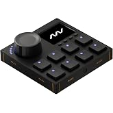 Intech Studio Grid VSN1 Right Screen Modular MIDI Controller &ndash; 320x240 LCD Screen, Jog Wheel &amp; 8 Gateron Hall Effect Buttons &ndash; Programmable USB-C Macro Pad for Music Producing &amp; VJ &ndash; Mac, PC &amp; Linux