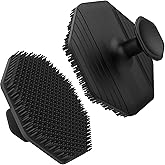 Tmeng Face Scrubber,2 Pack Silicone Face Scrubber Brush for Women Men,Silicone Manual Facial Cleansing Brushes Scrubber,Suitable for All Skin Types,Face Exfoliating Cleaning Brush (Black)