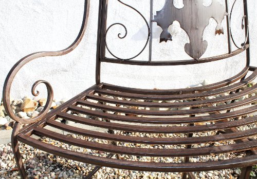 DanDiBo Gartenbank Metall Halbrund 130838 Gartenbank Sitzbank Baumbank 2 Sitzer 116cm Rundbank – Bild 7