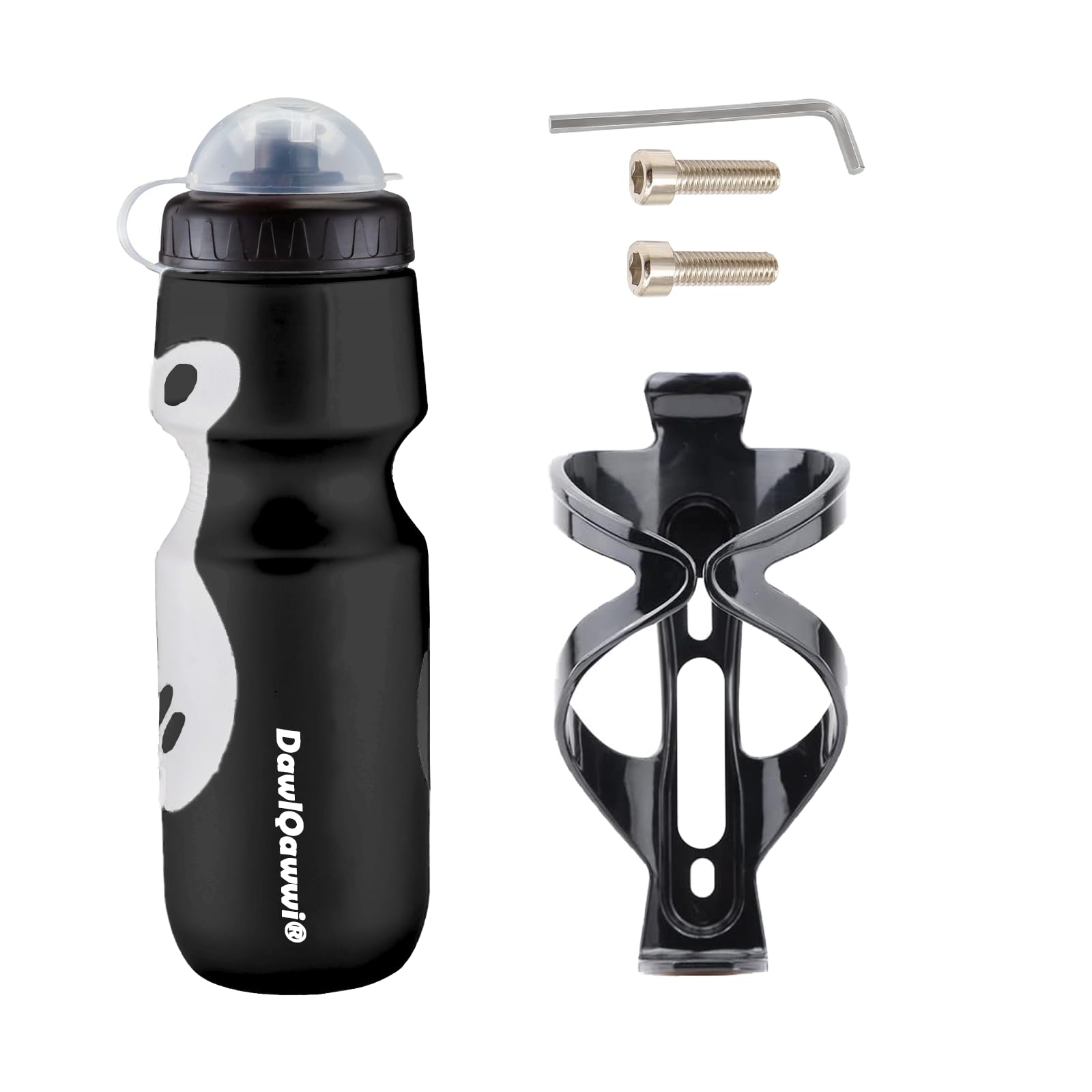 DawlQawwi Bike Bottle Holder - Large Capacity Water Bottle With Installation Tools, Suitable For All Bicycles (BLACK)