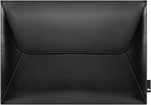 Comfyable Leather Laptop Clutch, Sleeve for 13-13.3 Inch MacBook Air & MacBook Pro - Envelope Computer Case for Mac, Black