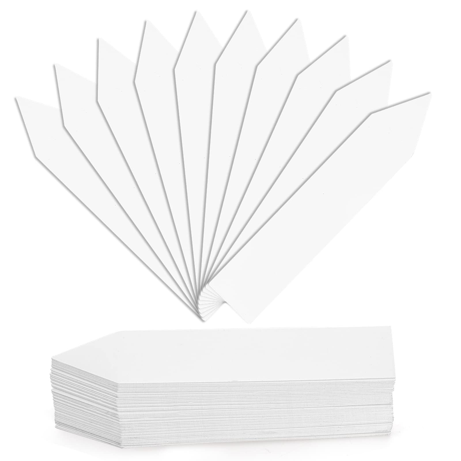 Foraineam 1000 Pcs Plastic Plant Labels White Markers Plant Garden Tags Nursery Garden Stake Tag for Seed Herb Flower Vegetable - 10 x 2 cm