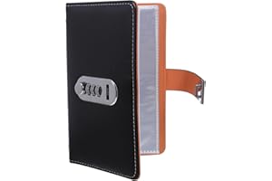 SAFIGLE Password Lock Money Book with 100 Cash Pockets, Portable Pu and Alloy Material, Efficient Money
