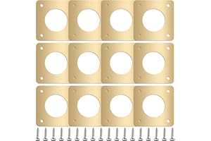 Hotop 12 Pcs 1 1/8 Inch Opening Bluebird Metal House Hole Guard Portal Bird House Protect Bird Room Guard Copper Portal with 