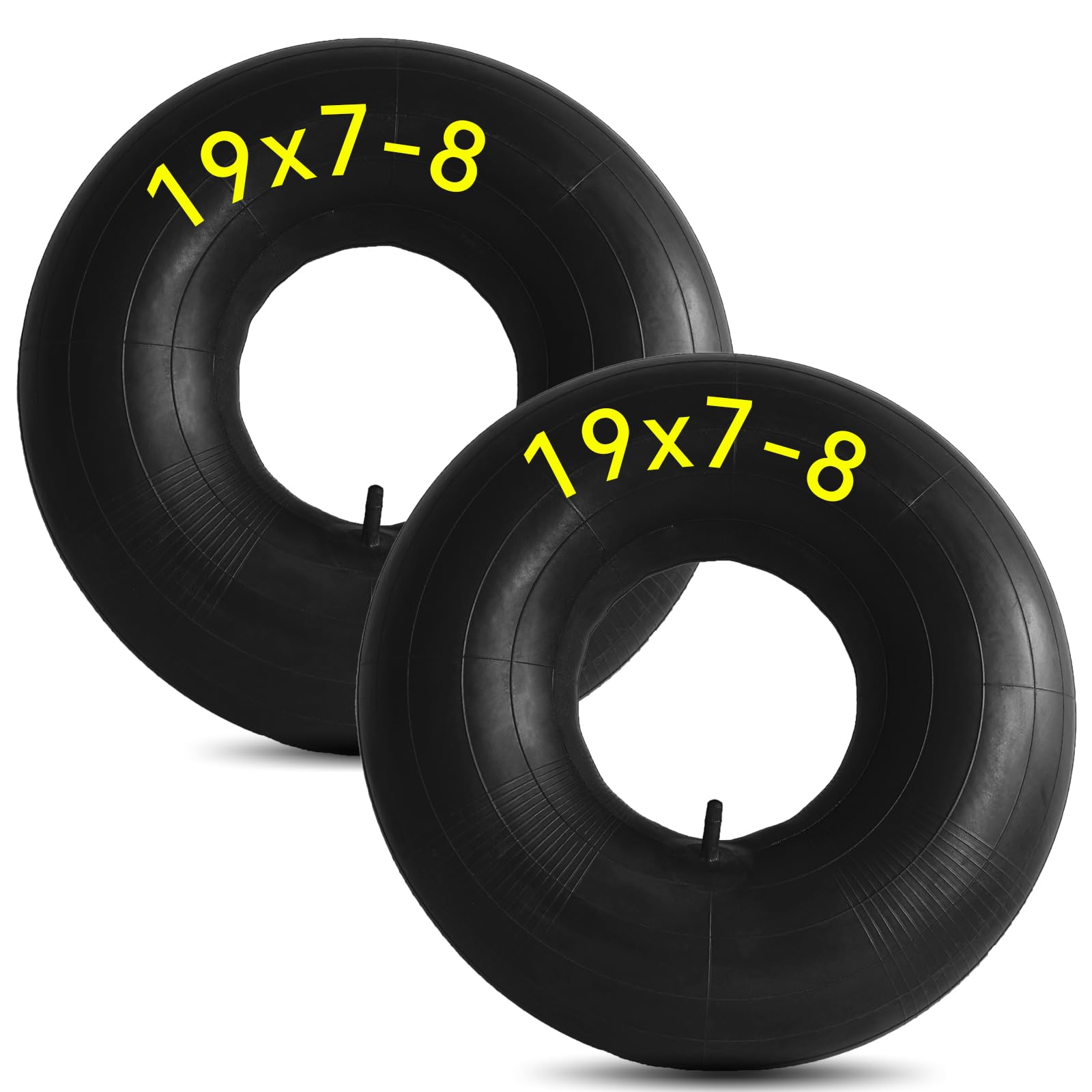 Photo 1 of 2-Pcs 19x7-8 Inner Tube 19x7.00-8 Inner Tube 20X7-8 Tube for Mower/Tractor/Golf Cart and More