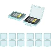 12 Pcs CFexpress Type-A Card Holders Storage Cases with Label Stickers | 12 Pcs independent cases, specially for CFexpress Type-A cards, dustproof anti-scratch protection, adhesive Label