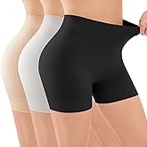 YADIFEN 3 Pack Slip Shorts for Women Under Dress, Anti Chafing Underwear Seamless Shaping Boyshort Panties Comfy Shorts