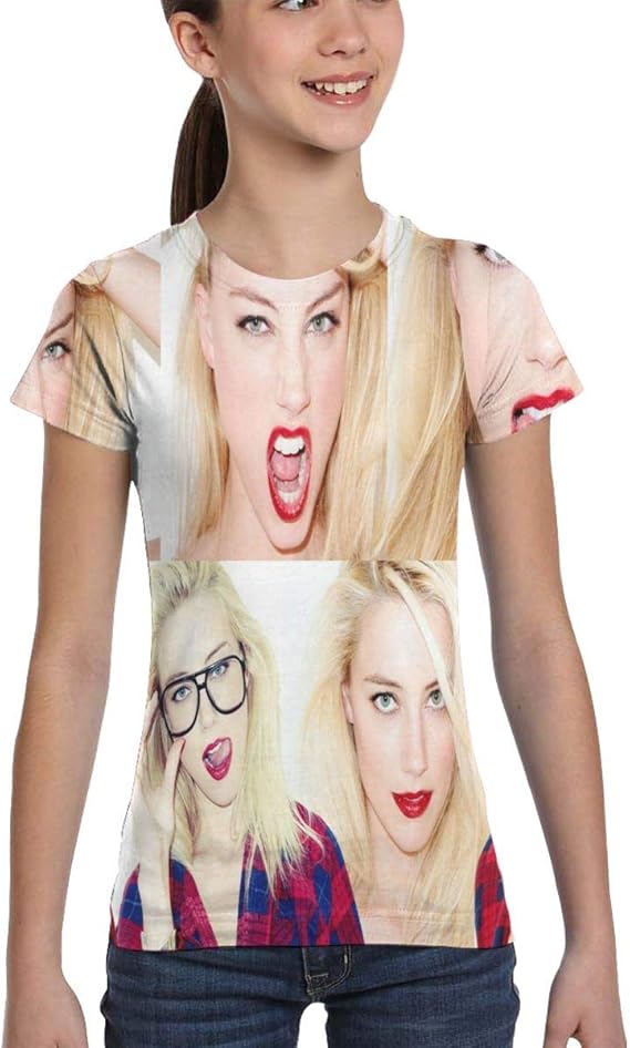 Amazon Co Jp 夏の女の子半袖フルtシャツ 俳優amber Heard かわいい人気の半袖tシャツ 学校 パーティー 旅行 休暇 クラスの再会 ダンス 夏のピクニック 服 ファッション小物