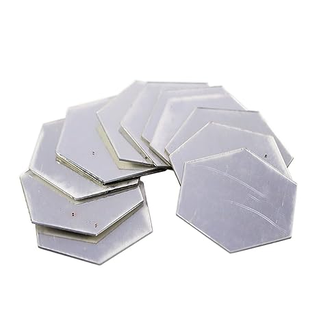 T-MEKA 10 Stücke Hexagon selbstklebend Spiegel Spiegelfolie für Wand Decor reflektierende Aufkleber