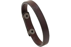 Pitmmord Punk Rock Thin Faux Leather Wristband Adjustable Arm Cuff Bracelet