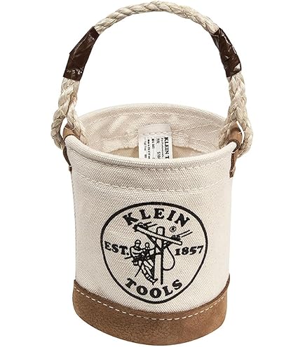 Canvas Tool Bucket Bag With Plastic Bottom Aerial Work Tool Bag For Electrician I.129776882
