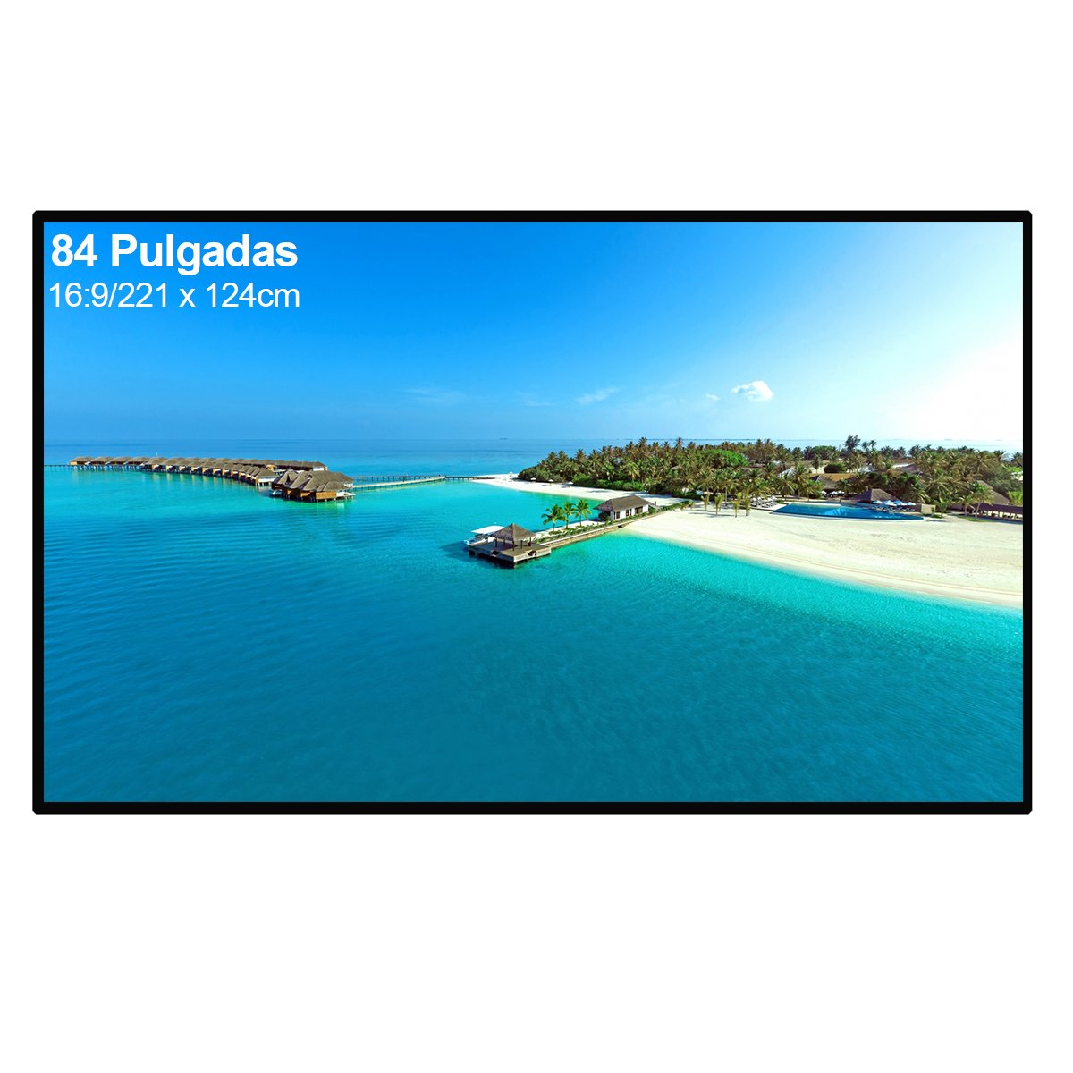 Excelvan Pantalla para Proyector Pantalla de Proyección Plegable : x cm Color