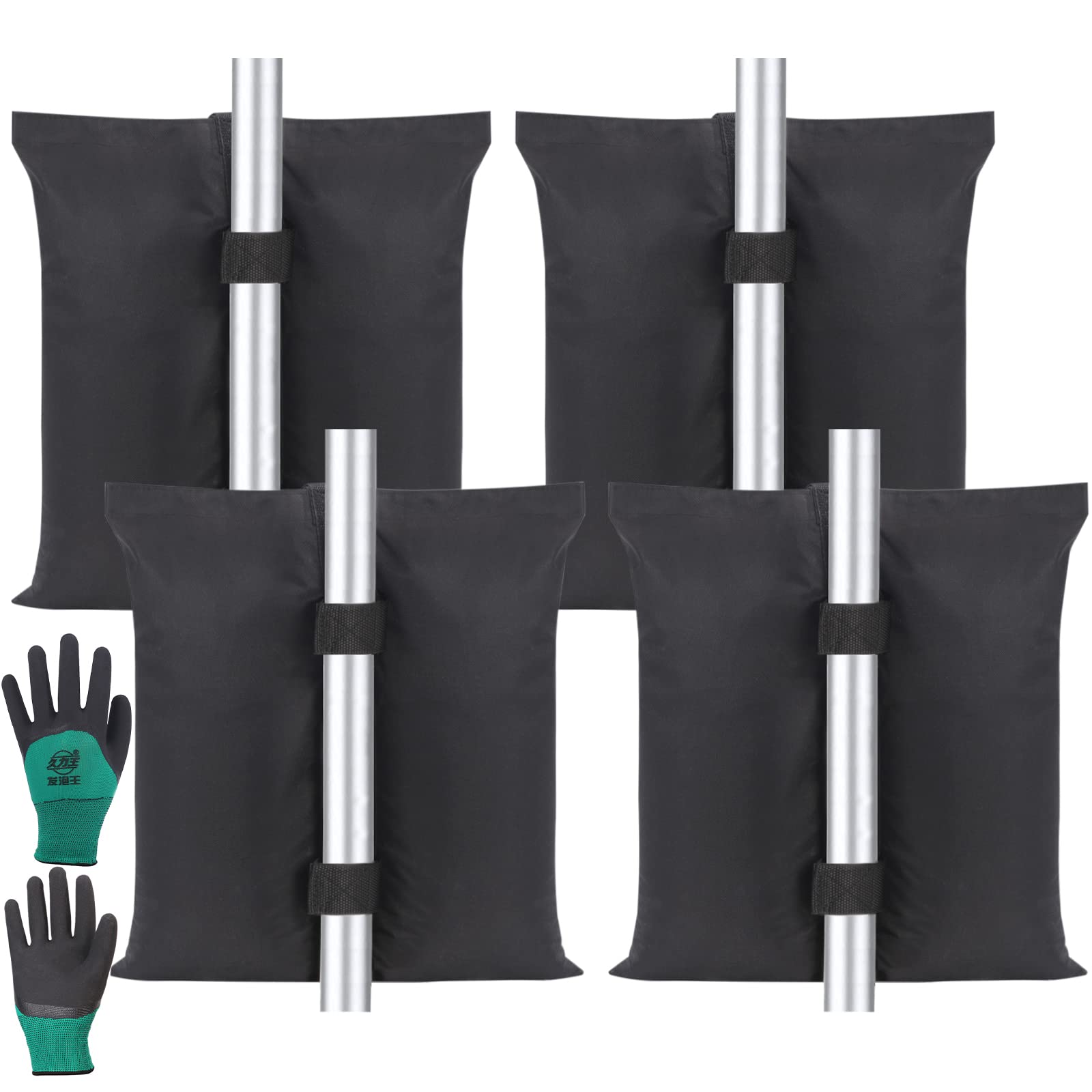 Gazebo Weights Set of 4 Heavy Duty SandBags, Industrial Grade 600D Double-Stitched Weights Bags, Leg Weights for Pop Up Canopy Tent Sun Shades Sandbag Weight
