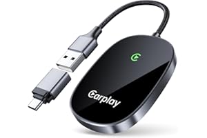 Vevavi Wireless CarPlay Adapter 2025 Upgraded, Converts Factory Wired CarPlay to Wireless, Plug and Play Car Play Wireless Adapter, Compatible with iPhone Multi-User Seamless Connection