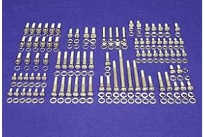 ALLOYBOLTZ - Compatible with Ford SBF 260 289 302 Stainless Steel Engine HEX Bolt KIT for Drivers Side Pump Inlet Type ONLY