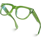 VISOONE Square TR90 Blue Light Blocking Glasses with Anti Glare Computer Glass Woman and Men SAGE