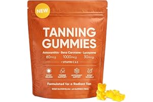 𝐓𝐚𝐧𝐧𝐢𝐧𝐠 𝐆𝐮𝐦𝐦𝐢𝐞𝐬 - 60 Count, Daily Use Gentle Enhancing Natural Skin Tone for Women and Men (1PCS)