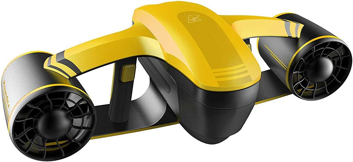 QLPP Underwater Scooter, Robot Explorer Submersible with 40M meters of Depth,2 Speeds,more than 60min run time,Electric Waterproof Dual Speed Propeller Diving,A