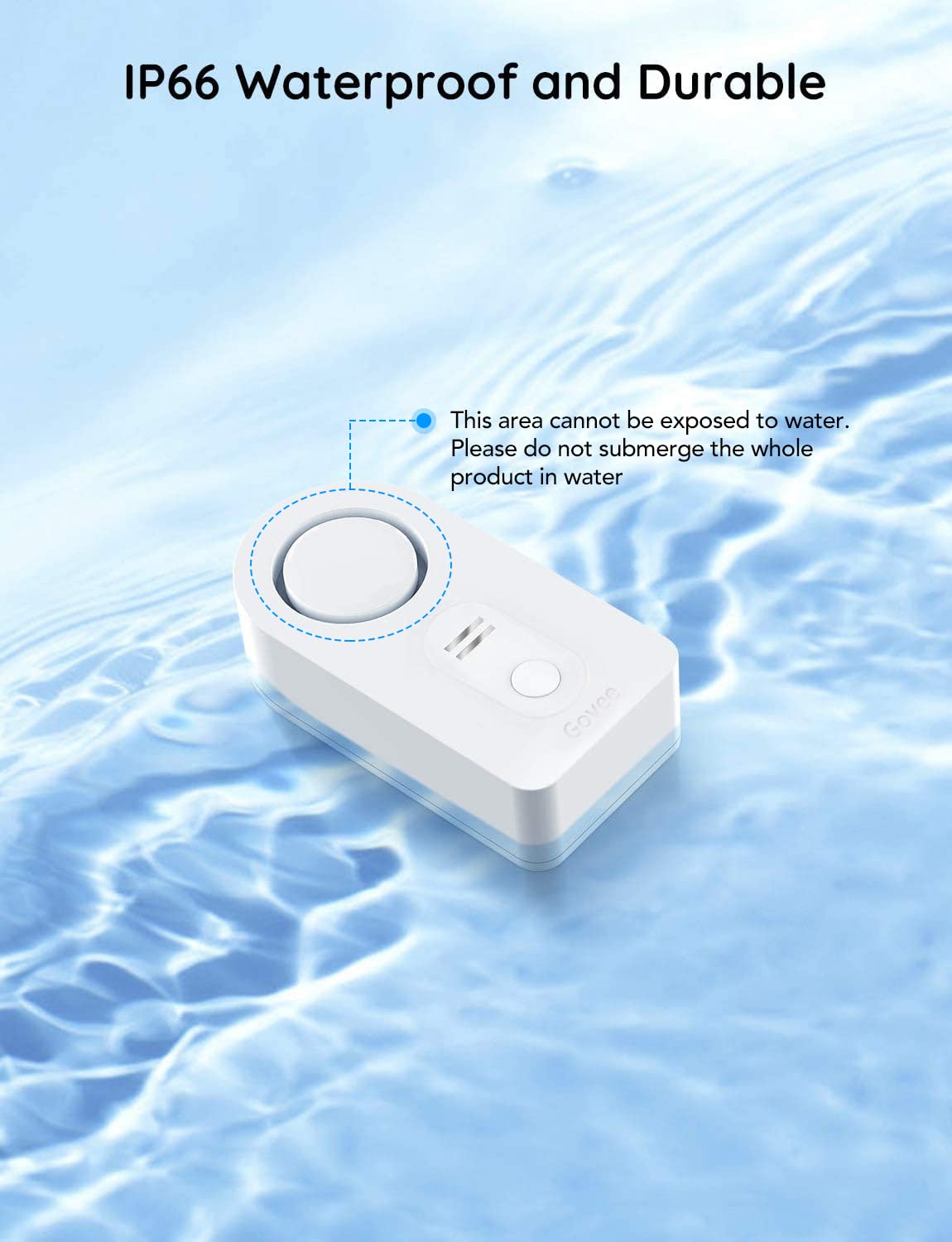 Govee WiFi Water Sensor 3 Pack, Water Leak Detector 100dB Adjustable