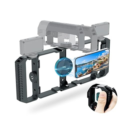 Wireless Remote] Magnetic Smartphone Video Cage Rig for iPhone 16