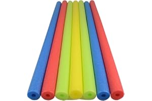 FIX FIND Pool Swim Noodle, FixFind 7 Pack 52 Inch Hollow Foam Pool Swim Noodle, Bright Foam Noodles for Swimming, Floating and Craft Projects
