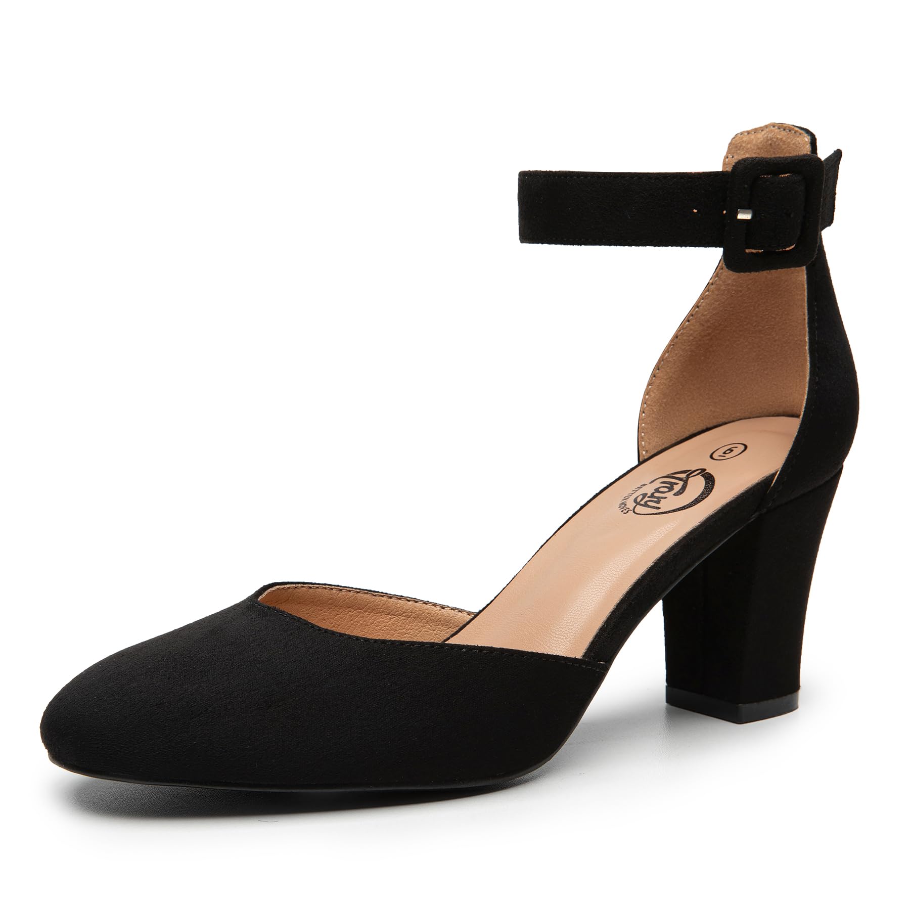Daily Round Toe Chunky Heel Pumps