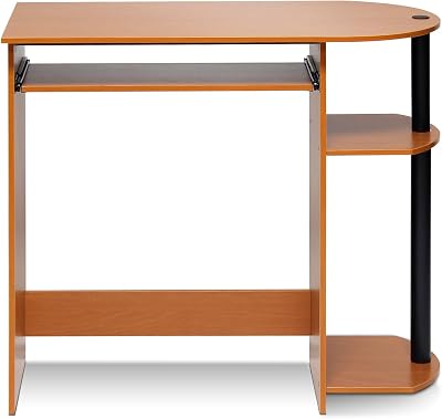 Simplistic Escritorio De Computadora, Madera, Cereza Clara/Negro, Talla única