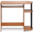 Furinno Simplistic Easy Assembly Computer Desk, With Keyboard Tray, Light Cherry/Black