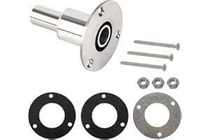 LIKACI Diesel Heater Thru Hull Exhaust Skin, Stainless Steel 316 Through Hull Exhaust Skin Fitting for 24mm Tube Pipe Socket Hardware of Diesel Parking heater, for Boat Marine Car Truck-Straight