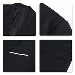 Cloudstyle Men's Suit Jacket One Button Slim Fit