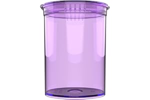 DRAGON CHEWER 30 Dram CR Plastic Packaging Pop Top Containers - Child Resistant Travel Holder Vial Bottles - 160 qty (Translucent Purple)