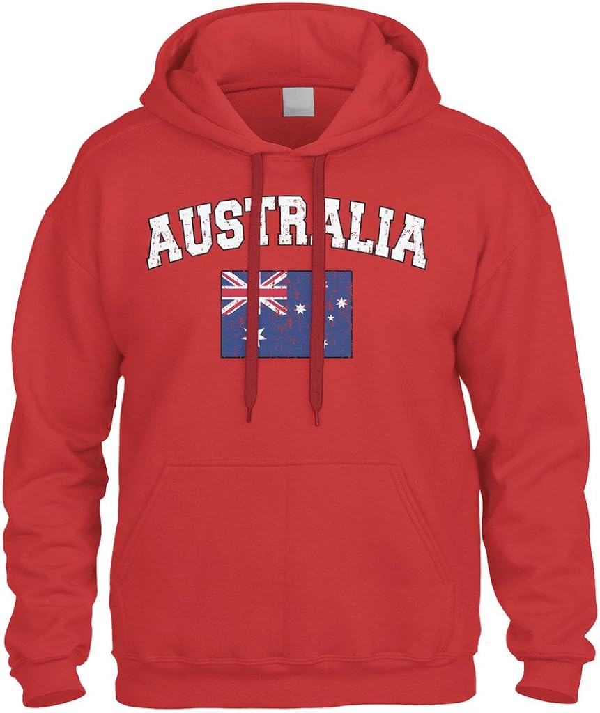 Amazon Com Cybertela Faded Distressed Australia Flag Sweatshirt