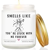 Gifts for Her Him, Funny Anniversary Candle Gifts for Women Men Couple - Apples Maple Scent, Valentines Christmas Birthday Gift for Girlfriend Boyfriend Wife Husband, Cute Best Friend Friendship Gift