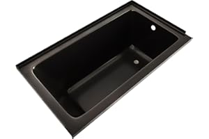 Swiss Madison Voltaire 54 x 30 Right Drain Soaking Alcove Bathtub in Glossy Black