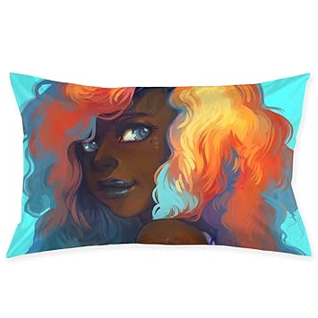 Amazon Com Blue Afro Hair Orange Girl Turquoise Bedroom