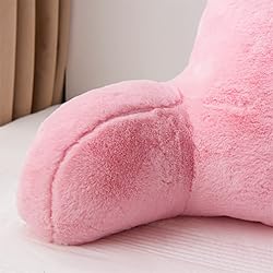 Holawakaka Large Faux Fur Bed Rest Pillow with