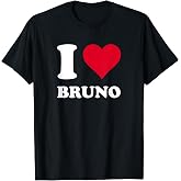 Red Heart I Love Bruno T-Shirt