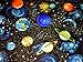 Black OUTER SPACE Galaxy Planets Solar System 1 Fat Quarter 18