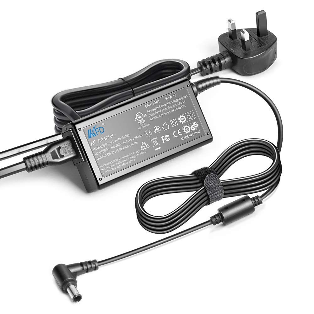 KFD 14V Power Supply Cable for Samsung SyncMaster U28E590D S24D300HL LS24F350 S24C570HL S27C750P T35F LT24C310 AD-3014 AD-4214L Samsung CF390 CF391 CF398 CF591 Series 22"24" 27" 32" Monitor UK Charger