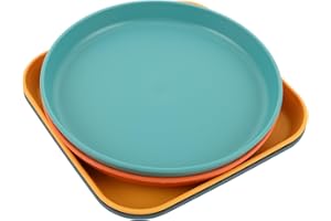 CATIEBYE 4pcs Shallow Cat Food Dishes for Indoor Cats and Small Dogs Material Easy to Clean Flat Pet Bowls