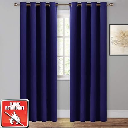 Bedroom Curtains Blackout Window Panels Navy Blue Color 52 By