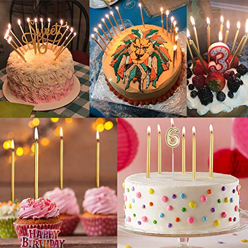 3 Belleone+Long+Gold+Birthday+Candles