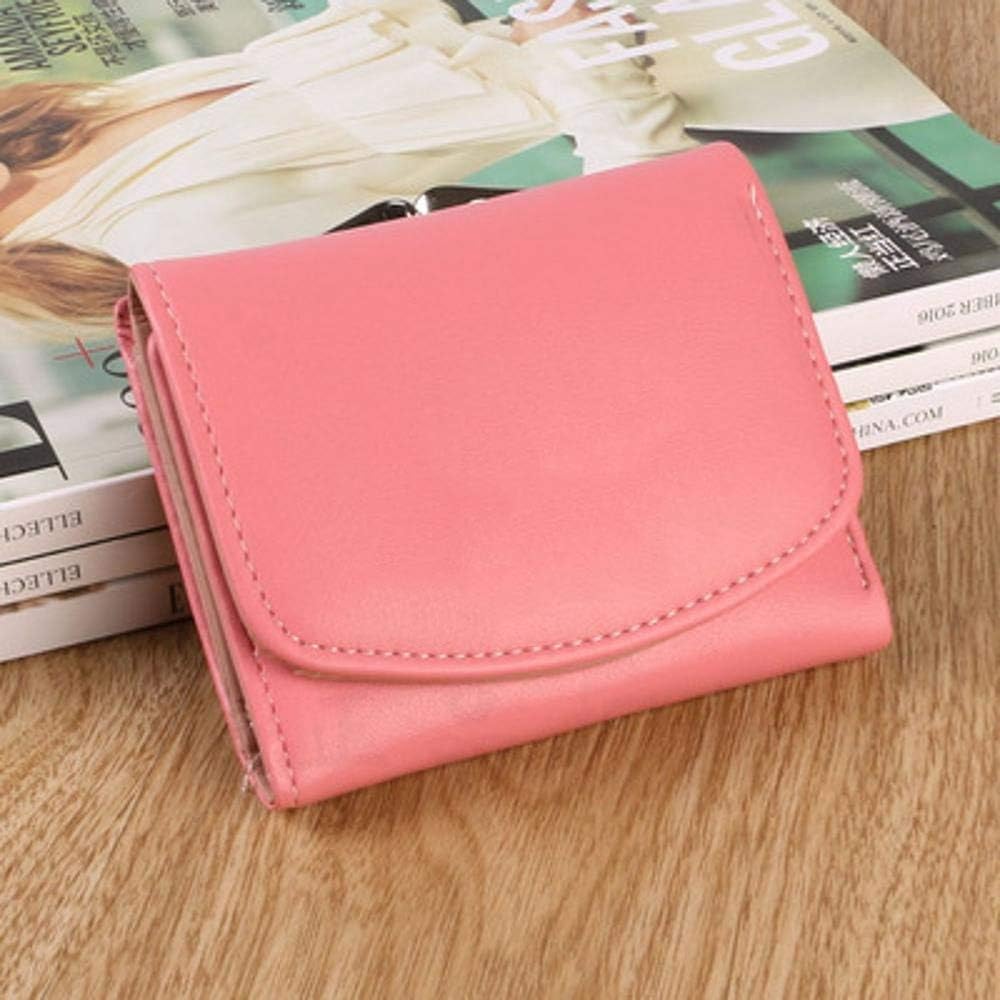 Olydmsky Women's wallet,Short bi-fold ladies wallet thin mini purse 0 wallet PU Leather