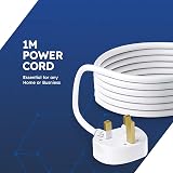 Desiretech White 4 Gang Extension Lead 1m UK Plug Wall Mountable view 5